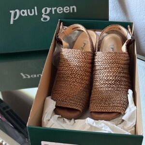 Paul Green Sisal Cuoio Woven Shoes